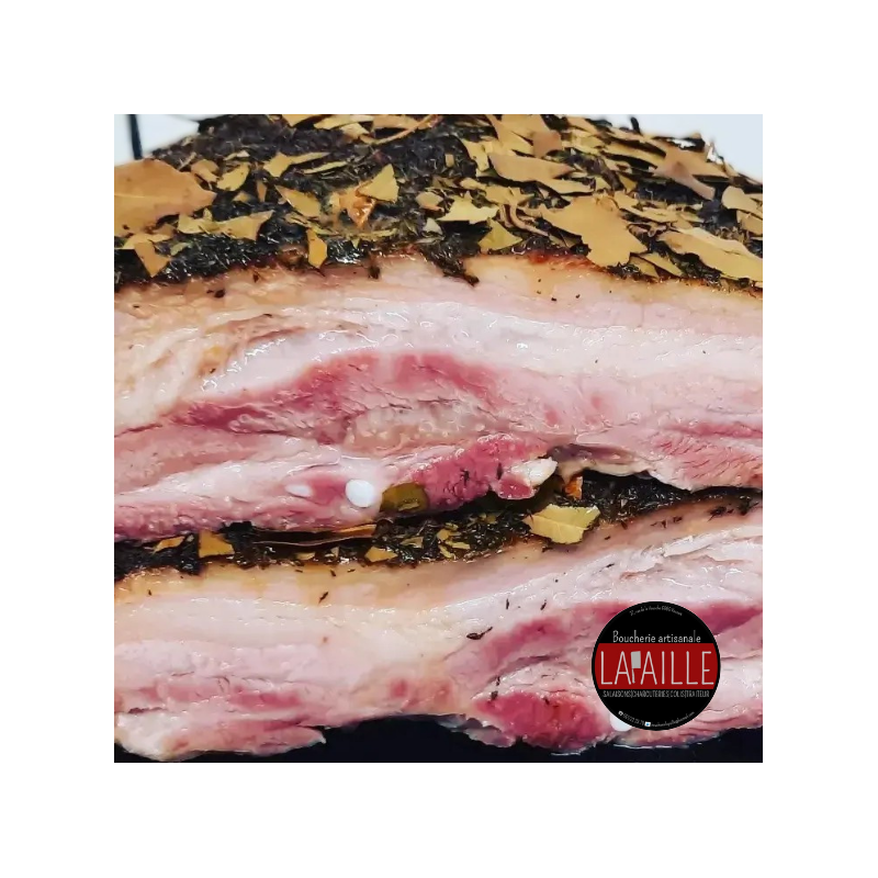 Lard aromatisé en tranche de 3mm (Boucherie artisanle Lapaille)