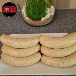 Boudin blanc au fromage (Boucherie Lapaille)