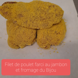 Filet de poulet farci au fromage du Bijou et jambon sec