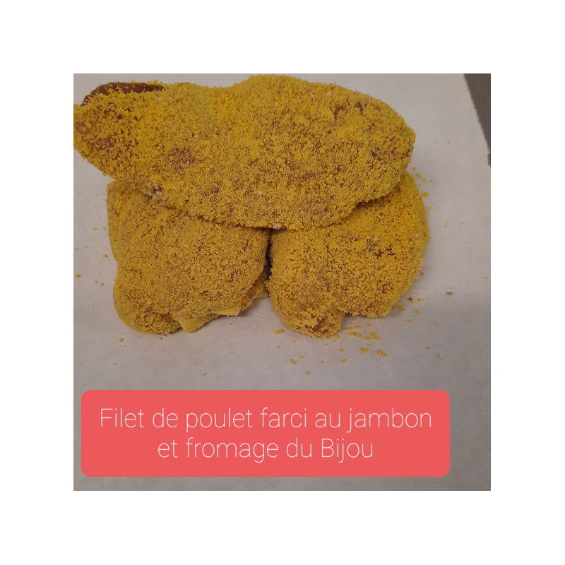 Filet de poulet farci au fromage du Bijou et jambon sec
