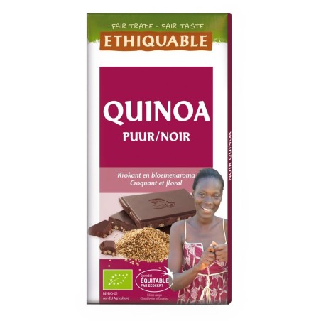 Chocolat BIO Ethiquable dark quinoa 100g