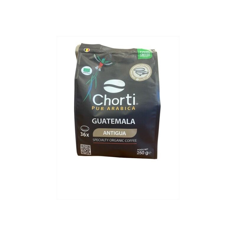 Dosettes café Chorti bio 18 x 7g