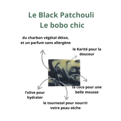The Black Patchouli, au charbon végétal activé et un parfum boisé