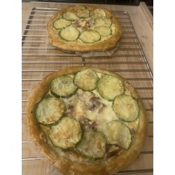 Quiche courgette et lardons 2 personnes