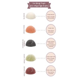 éponge konjac blanche