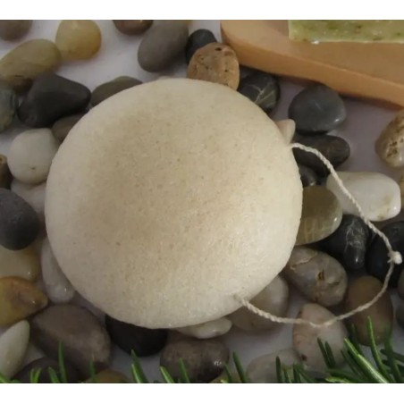éponge konjac blanche