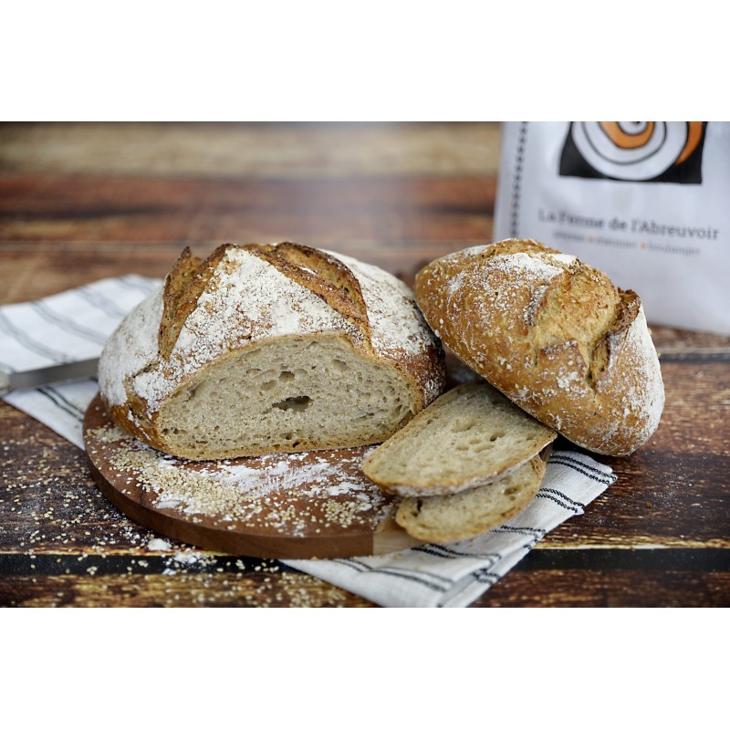 Pain Froment demi gris Levain au graines de sésame 500gr
