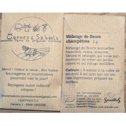 Mélange de fleurs champêtre, semences bio