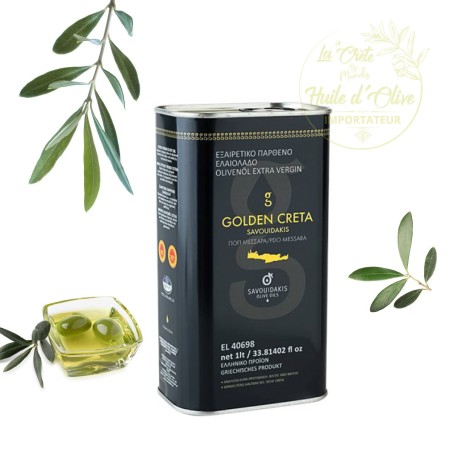 Huile d’Olive Extra Vierge AOP Messara ‘Golden Creta’ Savouidakis – 1L