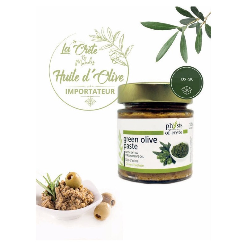 Tapenade d’Olive Verte ‘Physis of Crete’ 135gr – Une Subtile Alchimie Méditerranéenne
