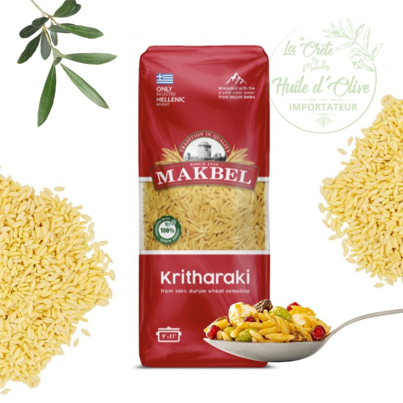 Les Pâtes Grecques Kritharaki ‘Makvel’ de 500 grammes