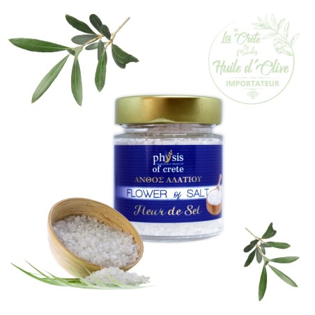 Sel Marin Naturel – Fleur de Sel 150gr ‘Physis of Crete’ – Une Touche de Pureté Méditerranéenne