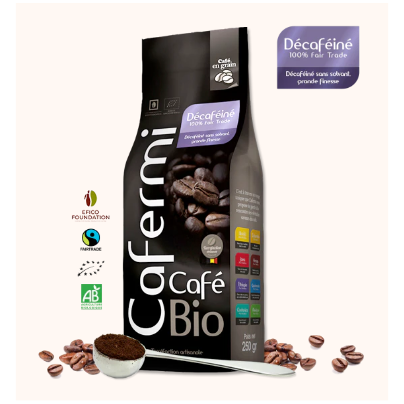 Café Décafeiné BIO 250g Grain