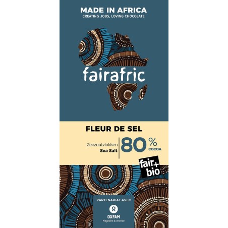 Chocolat noir fleur de sel FA bio 80g