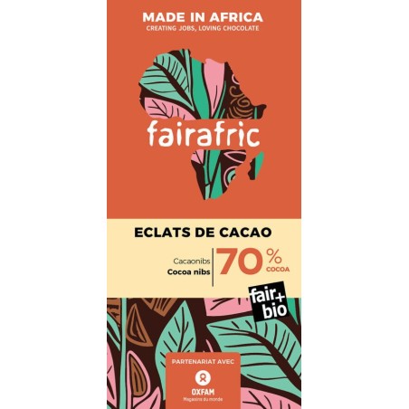 Chocolat noir éclats de cacao FA bio 80g