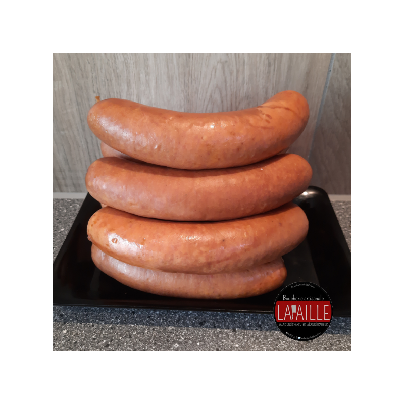 Cervelas au fromage(Boucherie artisanle Lapaille)