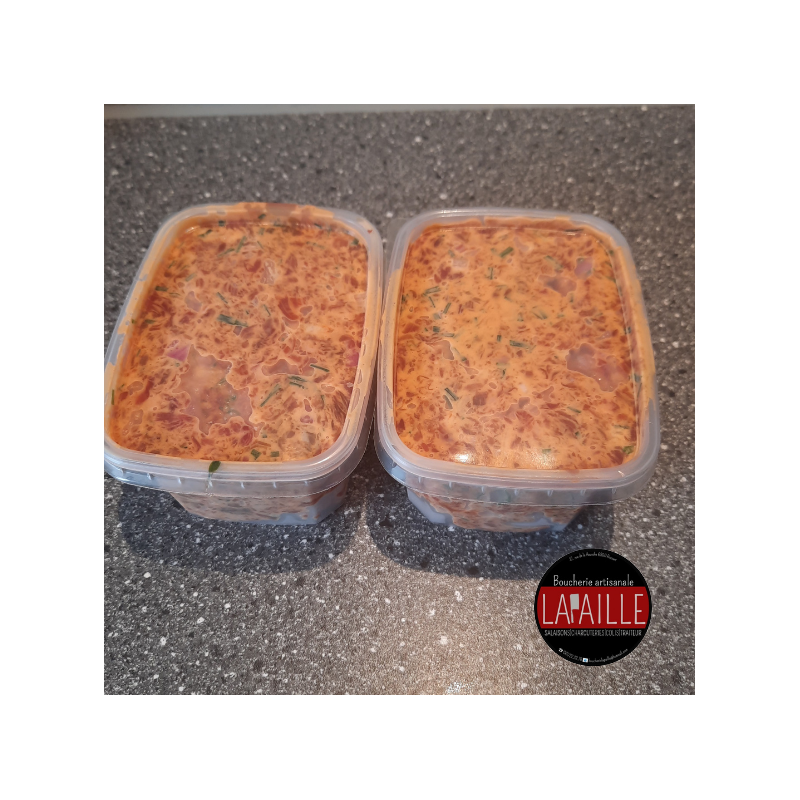 Tartare de boeuf au couteau (Boucherie artisanle Lapaille)