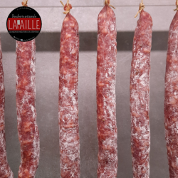 Saucisson apéro au piment d'Espelette et estragon (Boucherie artisanle Lapaille)
